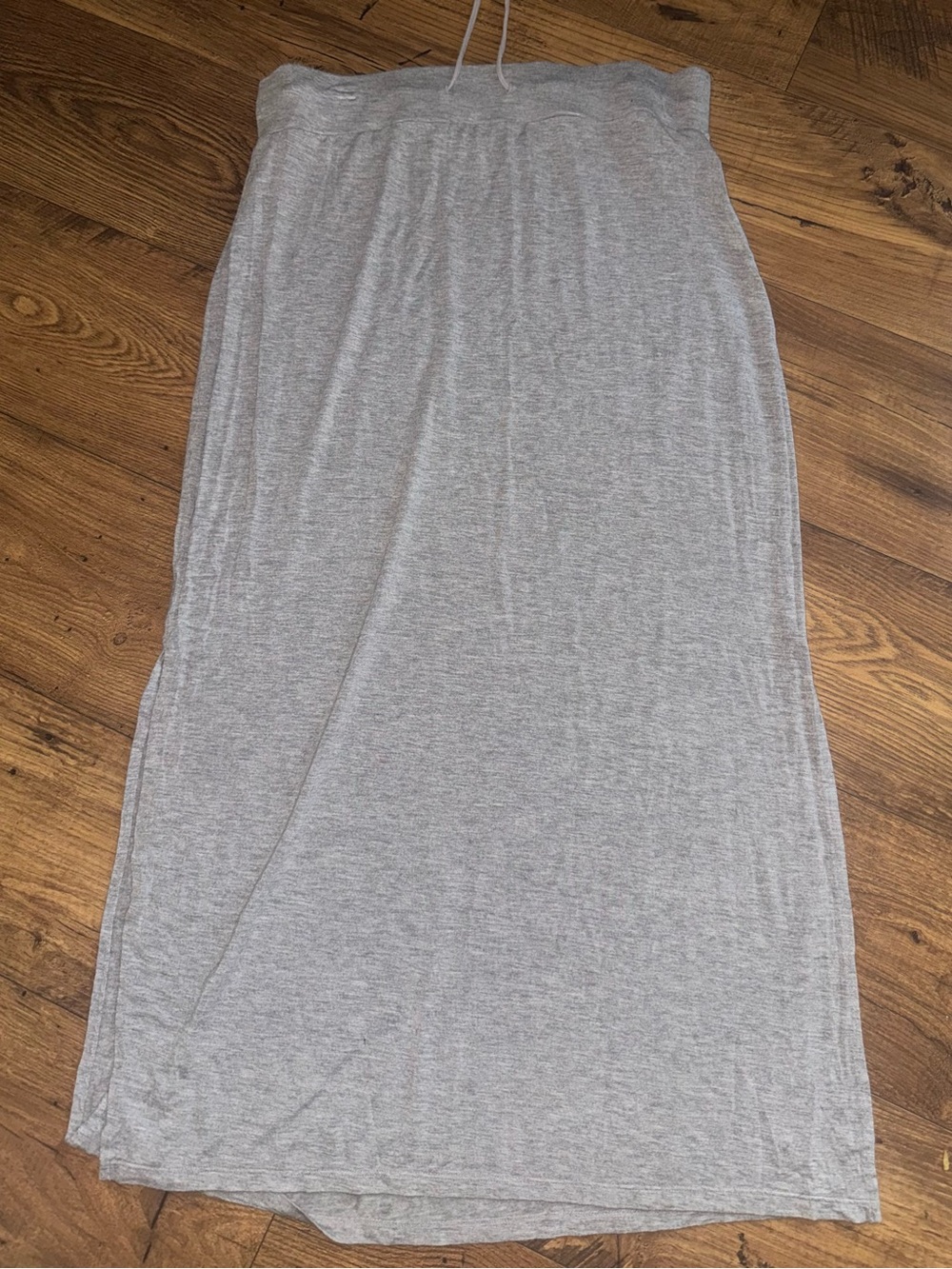 a.n.a Light Gray Maxi Skirt with Drawstring Waist